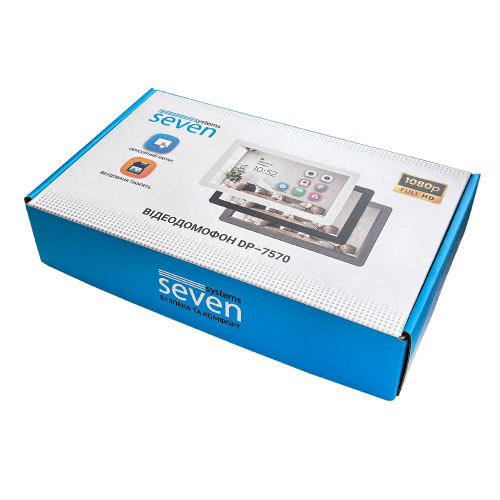 Відеодомофон 7 дюймів SEVEN DP-7570 FHD IPS black