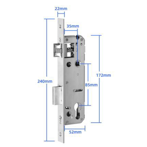 Розумний дверний біометричний замок SEVEN LOCK SL-7762BF black (врізна частина 3585)