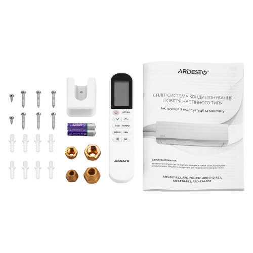 Кондиціонер ARDESTO ARD-ACS07 CoolAir 20м2 on/off 7000BTU 2.0кВт A/A -7°С Wi-Fi R32 білий