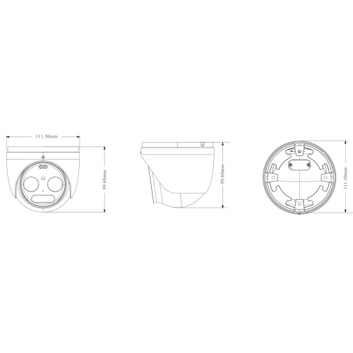 Тепловізійна IP-відеокамера 5Mp TVT TD-5525E1-VT(7/PE) f=8mm, thermal 256x192 f=7mm
