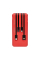 Повербанк 10000mAh Power Bank Kraft KPB-1110W Red бездротова зарядка