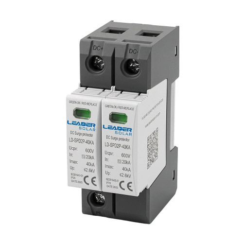 Обмежувач напряжения Leader LD-SPD2P-40KA-600V DC под DIN-рейку