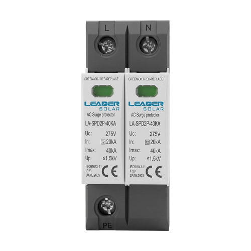Обмежувач напруги Leader LA-SPD2P-40KA (1P+N) 275V AC під DIN-рейку