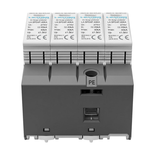 Обмежувач напруги Leader LA-SPD4P-40KA (3P+N) 275V AC під DIN-рейку