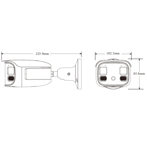 IP-відеокамера панорамна 4Mp*2 TVT TD-9482E3B-DP f=2.8mm, ІЧ+LED підсвічування, 2 мікрофони
