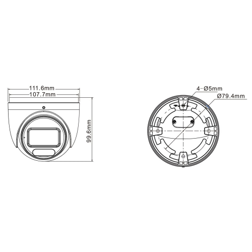 IP-видеокамера 4Mp TVT TD-9545C4-A(PE/AW3) White Full Color f=2.8mm с микрофоном