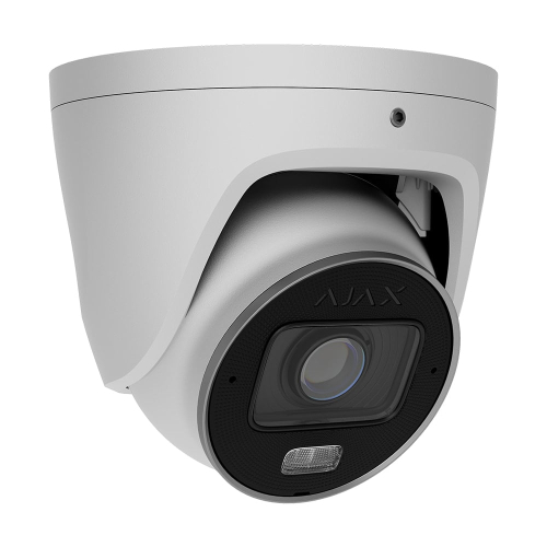 IP-видеокамера 8Mp Ajax TurretCam HLVF (8 Mp) White f=2.8-12mm, ИК+LED-подсветка, с микрофоном