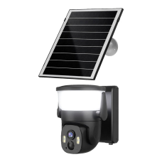 IP PTZ-відеокамера автономна з WiFi, прожектором та сонячною панеллю 3Mp Light Vision VLC-6103WLS Black (Lamp+Solar) (CareCam Pro) f=3.6mm, на акумуляторних батареях
