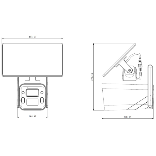 4G IP-відеокамера з WiFi 4Mp TVT TD-9846SP1(BA/G4/WR2) f=2.8mm з сонячною батареєю, ІЧ+LED підсвічування, з мікрофоном