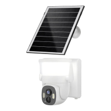 IP PTZ-відеокамера автономна з WiFi, прожектором та сонячною панеллю 3Mp Light Vision VLC-6103WLS White (Lamp+Solar) (CareCam Pro) f=3.6mm, на акумуляторних батареях