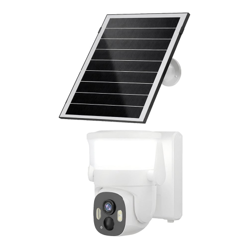 IP PTZ-відеокамера автономна з WiFi, прожектором та сонячною панеллю 3Mp Light Vision VLC-6103WLS White (Lamp+Solar) (CareCam Pro) f=3.6mm, на акумуляторних батареях