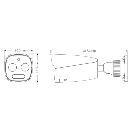 Тепловизионная IP-видеокамера 5MP TVT TD-5422E1-VT(7/PE) f=8mm, thermal 256x192 f=7mm