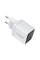 Мережевий зарядний пристрій Choetech PD6052 PD35W GAN A+C White