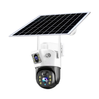 IP PTZ-відеокамера автономна з WiFi та сонячною панеллю 2Mp+2Mp Light Vision VLC-9192WIA/2C (Solar) White f=4mm, на акумуляторних батареях