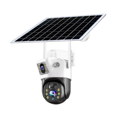 IP PTZ-відеокамера автономна з WiFi та сонячною панеллю 2Mp+2Mp Light Vision VLC-9192WIA/2C (Solar) White f=4mm, на акумуляторних батареях
