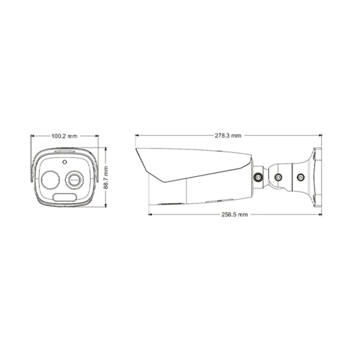 Тепловізійна IP-відеокамера 5Mp TVT TD-5433E1-VT(12/PE) f=8mm, thermal 384x288 f=12.3mm