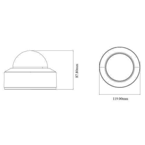 IP-відеокамера 4Mp TVT TD-9541S4-C(D/PE/AW2) f=2.8mm, ІЧ+LED-підсвічування, з мікрофоном