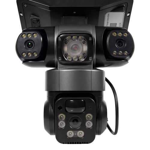 IP PTZ-відеокамера автономна з 4G, прожектором та сонячною панеллю 3Mp+3Mp+3Mp Light Vision VLC-1223IGL/3C (Lamp+Solar) f=4mm, на акумуляторних батареях