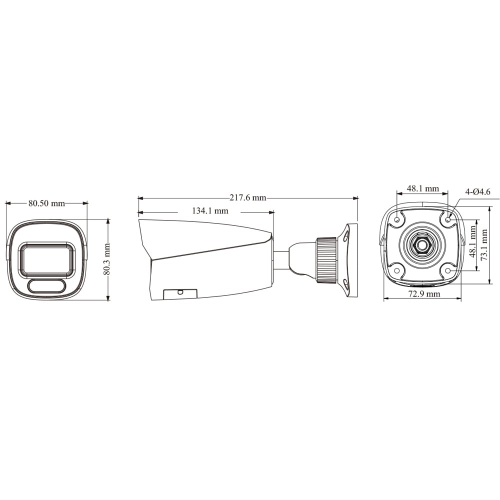 IP-відеокамера 4Mp TVT TD-9442C4-A-PA(PE/AW3) White f=2.8mm, ІЧ+LED-підсвічування, з мікрофоном