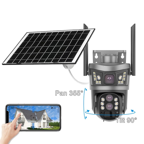 IP PTZ-видеокамера автономная с 4G и солнечной панелью 3Mp+3Mp Light Vision VLC-9530IG10Z/2C3S (Solar) f=4+8mm, на аккумуляторных батареях