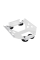 Кронштейн на магнітах E-NET SMM-02 White на дах автомобіля для Starlink Mini