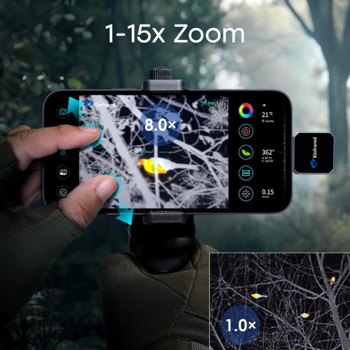 Тепловізор для смартфона на Android Xinfrared XH15 + тримач / екран / далекомір