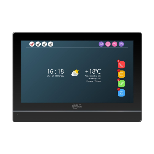 Видеодомофон 7" WiFi Tuya Light Vision MADRID FHD Black