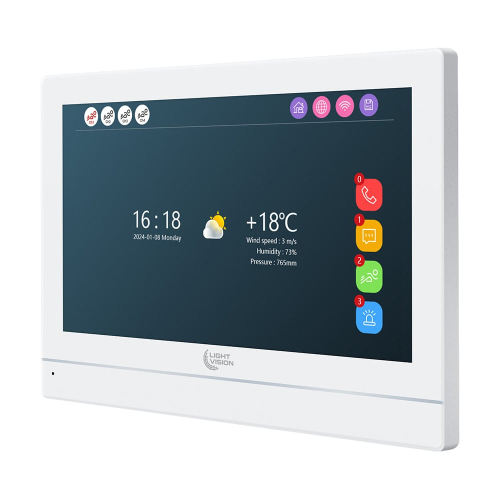 Видеодомофон 7" WiFi Tuya Light Vision MADRID FHD White