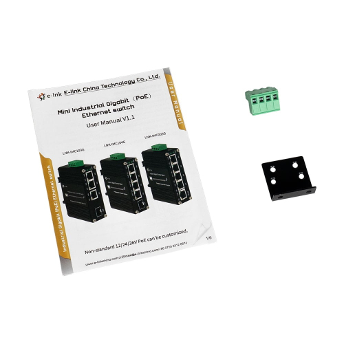 PoE-комутатор 5-портовий E-LINK LNK-IMC005GP з 4 портами PoE