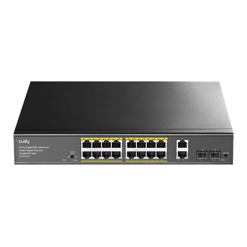 PoE-комутатор 20-портовий некерований Cudy GS1018PS2 гігабітний з 16 портами PoE+, 200W