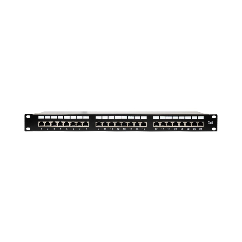 Патч-панель 24 порти NVC-PN-12/24 CAT5/CAT6 19" 1U екранована