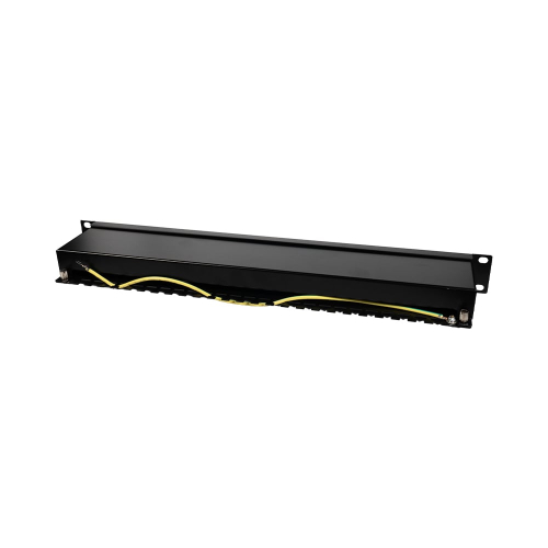 Патч-панель 24 порти NVC-PN-12/24 CAT5/CAT6 19" 1U екранована