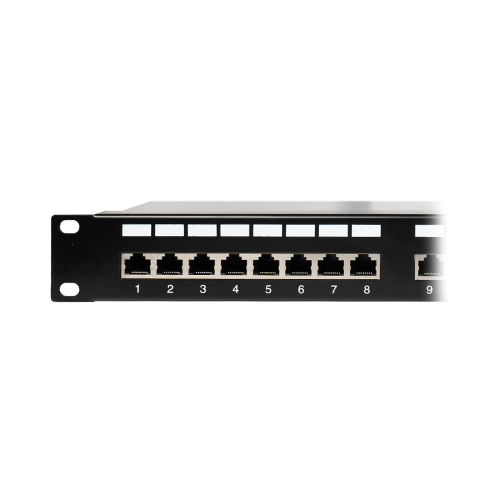 Патч-панель 24 порти NVC-PN-12/24 CAT5/CAT6 19" 1U екранована