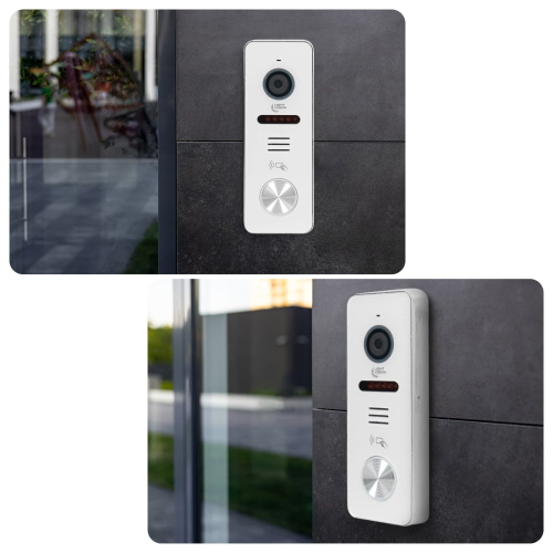Комплект видеодомофона Light Vision с электрозамком: домофон 7" AMSTERDAM FHD Black, видеопанель 2Mp RIO FHD (RF) White со считывателем Mifare, электромеханический замок Trinix TRX Fass Steel