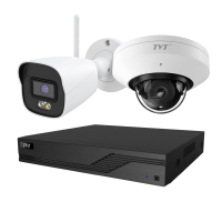 Комплект IP-видеонаблюдения на 2 камеры TVT IP-Video Kit 2x5Mp (D/B) WiFi: 1 цилиндрическая 5Mp WiFi видеокамера + 1 купольная 5Mp WiFi видеокамера + 4-канальный 8Mp видеорегистратор