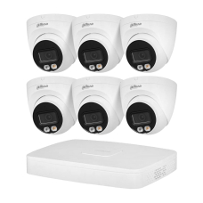 Комплект видеонаблюдения на 6 камер Dahua XVR-Video Kit 6x4Mp (T): 6 купольных 4Mp IP-видеокамер + 5Mp XVR-видеорегистратор 4+2 IP канала