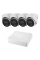 Комплект IP-видеонаблюдения на 4 камеры Hikvision IP-Video Kit 4x2Mp (T) Mic DualLight: 4 купольные 2Mp видеокамеры + 4-канальный 6Mp видеорегистратор