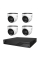 Комплект IP-відеонагляду на 4 камери TVT IP-Video Kit 4x4Mp (T) PoE: 4 купольні 4Mp відеокамери + 4-канальний 6Mp відеореєстратор