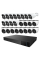 Комплект IP-видеонаблюдения на 24 камеры TVT IP-Video Kit 24x6Mp (T/B): 12 купольных 6Mp видеокамер + 12 цилиндрических 6Mp видеокамер + 32-канальный 12Mp видеорегистратор