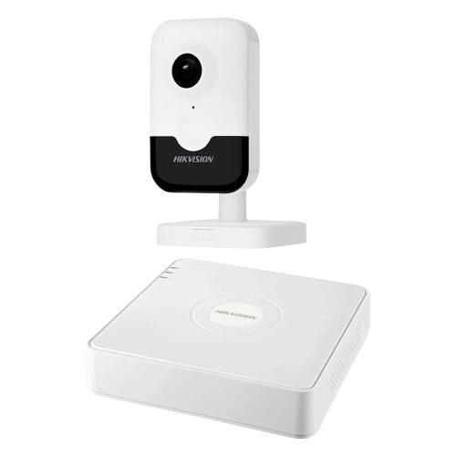 Комплект IP-видеонаблюдения на 1 камеру Hikvision IP-Video Kit 1x4Mp (C) Mic WiFi: 1 внутренняя 4Mp Wi-Fi видеокамера + 4-канальный 6Mp видеорегистратор