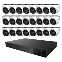 Комплект IP-видеонаблюдения на 24 камеры TVT IP-Video Kit 24x6Mp (T/B): 24 купольных 6Mp видеокамер + 32-канальный 12Mp видеорегистратор