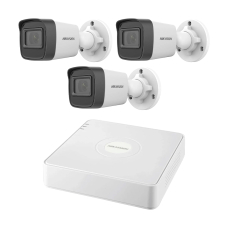 Комплект IP-відеонагляду на 3 камери Hikvision IP-Video Kit 3x2Mp (B): 3 циліндричні 2Mp відеокамери + 4-канальний 6Mp відеореєстратор