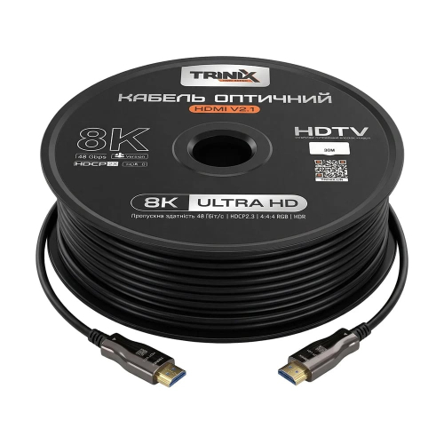 Кабель HDMI V2.1 оптичний 30м Trinix (AOC-HDMI8k-30m)