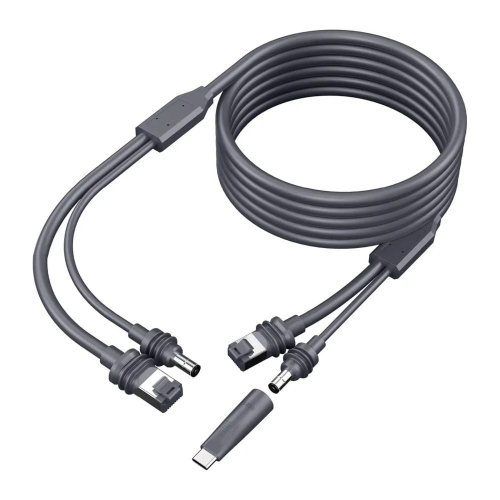 Кабель питание та передачи даних 2 в 1 DC+Ethernet для Starlink Mini з переходником Type-C 10м