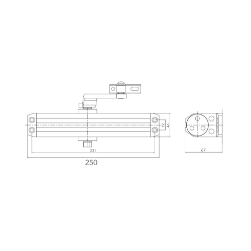 Дверний доводчик Dortec DT-516 Brown