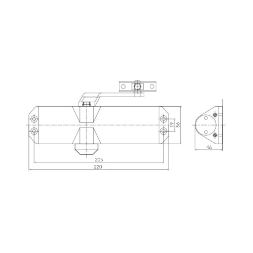 Дверний доводчик Dortec DT-84 Silver