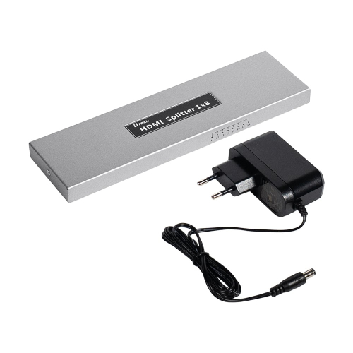 Разветвитель видеосигнала HDMI 1x8 4K Dtech DT-7148B(MS)