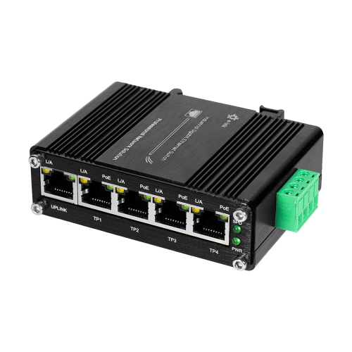 PoE-комутатор 5-портовий E-LINK LNK-IMC005GP з 4 портами PoE