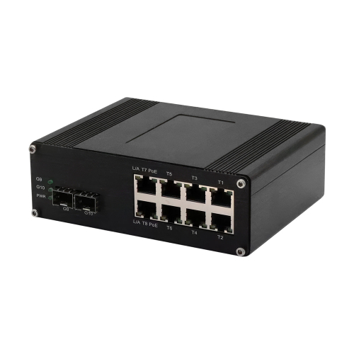 PoE-комутатор 14-портовий керований L2+ E-LINK ETH-IMC2408MP гігабітний з 8 портами PoE, 240W