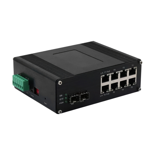 PoE-комутатор 14-портовий керований L2+ E-LINK ETH-IMC2408MP гігабітний з 8 портами PoE, 240W